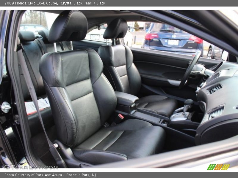 Crystal Black Pearl / Black 2009 Honda Civic EX-L Coupe