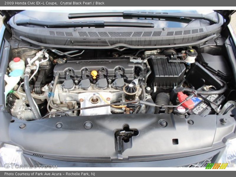 Crystal Black Pearl / Black 2009 Honda Civic EX-L Coupe