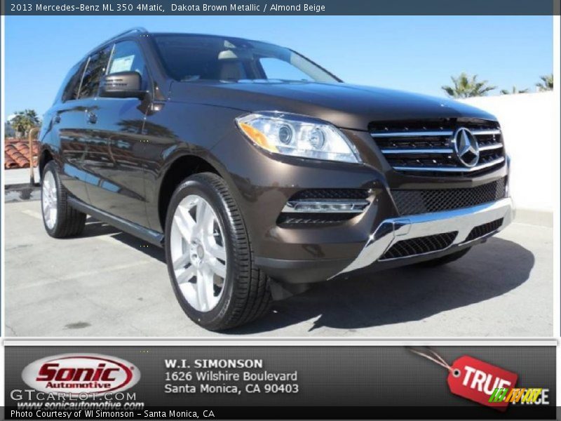 Dakota Brown Metallic / Almond Beige 2013 Mercedes-Benz ML 350 4Matic