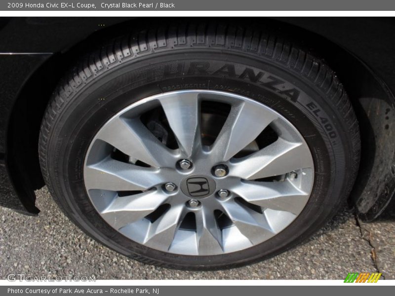 Crystal Black Pearl / Black 2009 Honda Civic EX-L Coupe