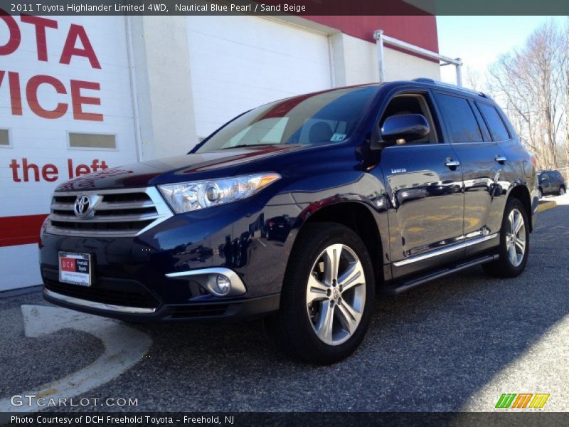 Nautical Blue Pearl / Sand Beige 2011 Toyota Highlander Limited 4WD