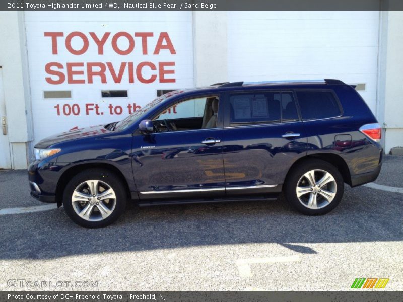 Nautical Blue Pearl / Sand Beige 2011 Toyota Highlander Limited 4WD