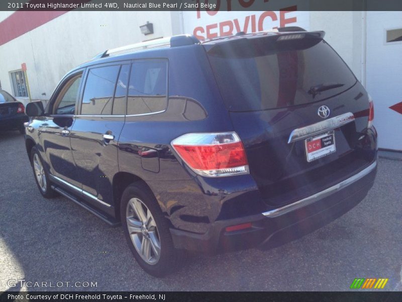 Nautical Blue Pearl / Sand Beige 2011 Toyota Highlander Limited 4WD
