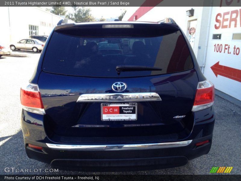 Nautical Blue Pearl / Sand Beige 2011 Toyota Highlander Limited 4WD