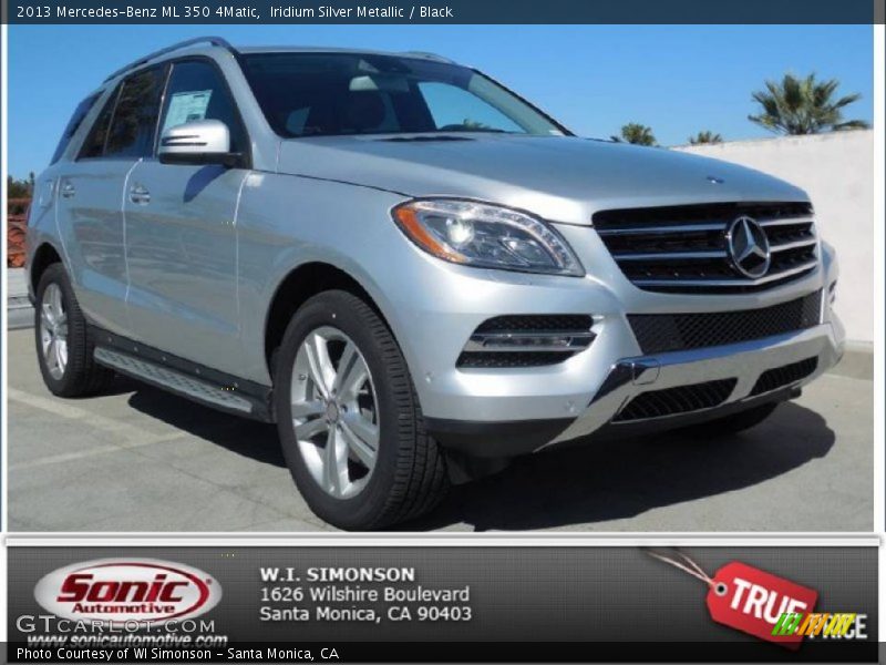 Iridium Silver Metallic / Black 2013 Mercedes-Benz ML 350 4Matic