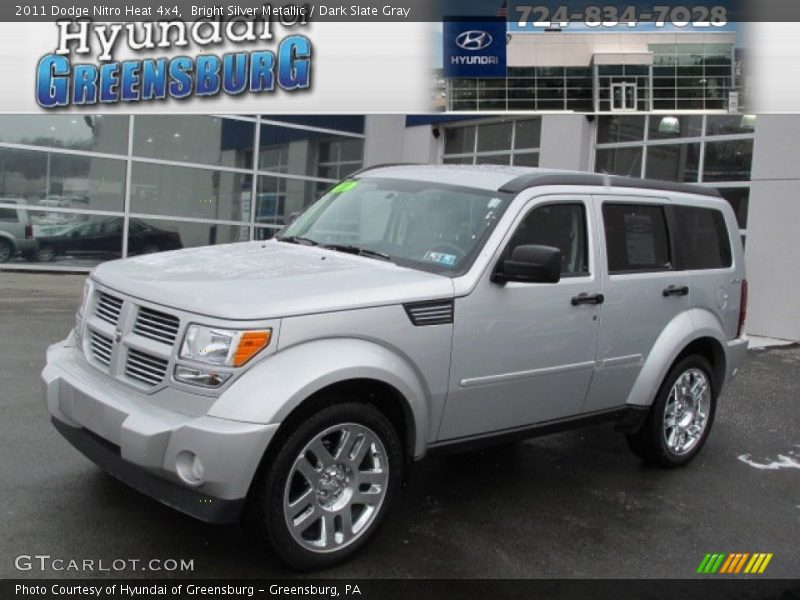 Bright Silver Metallic / Dark Slate Gray 2011 Dodge Nitro Heat 4x4
