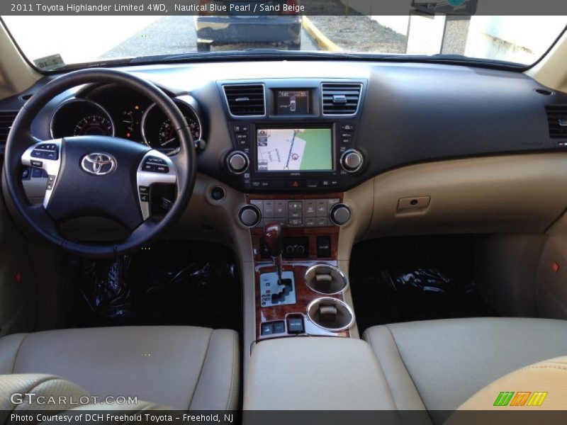 Nautical Blue Pearl / Sand Beige 2011 Toyota Highlander Limited 4WD