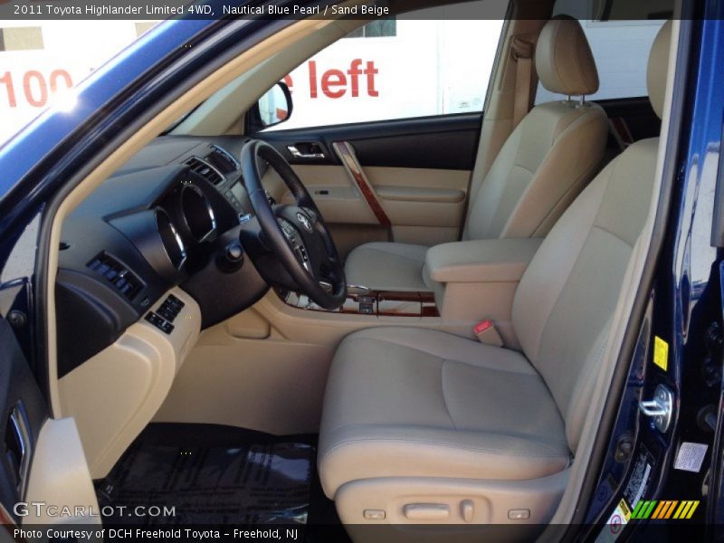 Nautical Blue Pearl / Sand Beige 2011 Toyota Highlander Limited 4WD