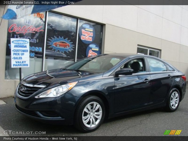 Indigo Night Blue / Gray 2012 Hyundai Sonata GLS