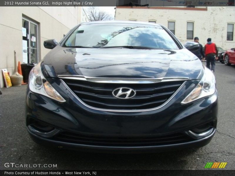 Indigo Night Blue / Gray 2012 Hyundai Sonata GLS