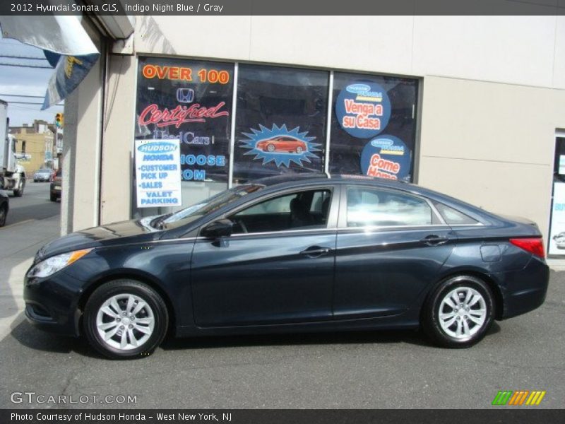 Indigo Night Blue / Gray 2012 Hyundai Sonata GLS