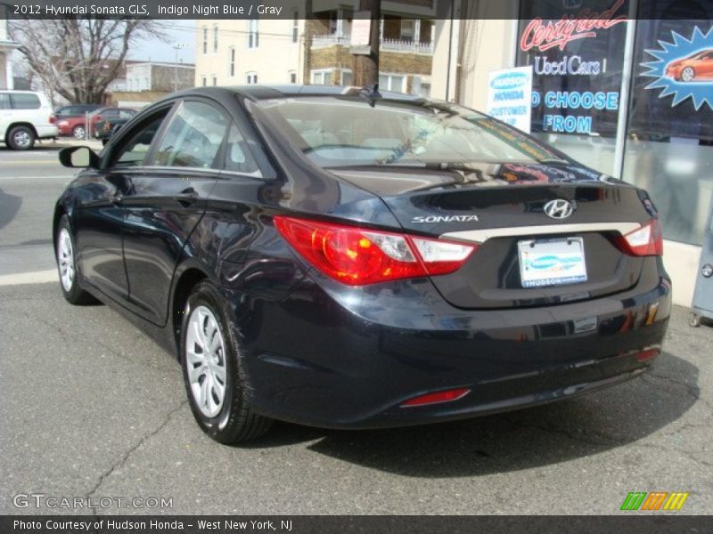 Indigo Night Blue / Gray 2012 Hyundai Sonata GLS