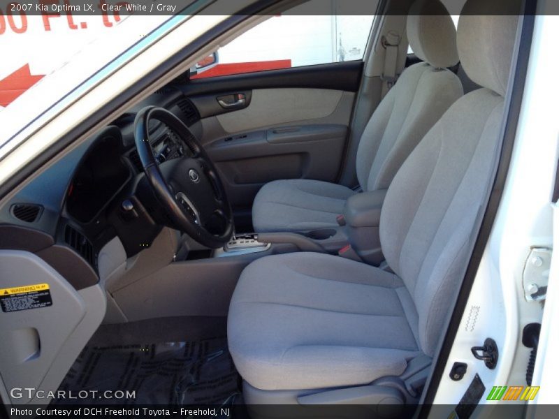 Clear White / Gray 2007 Kia Optima LX