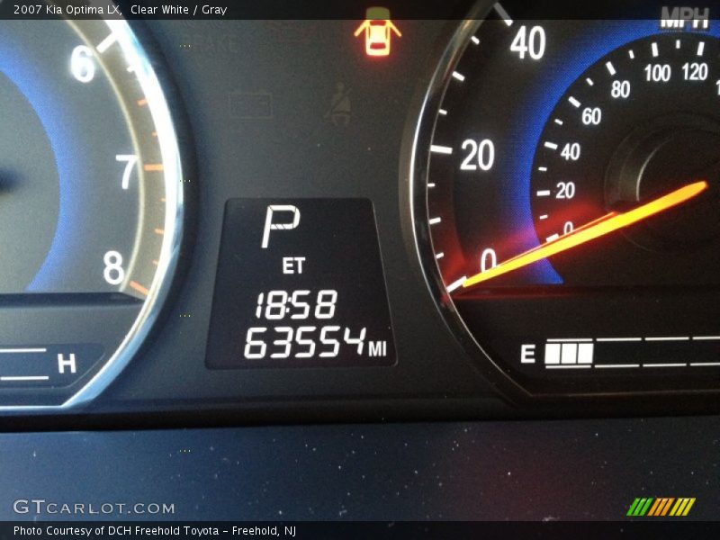 Clear White / Gray 2007 Kia Optima LX