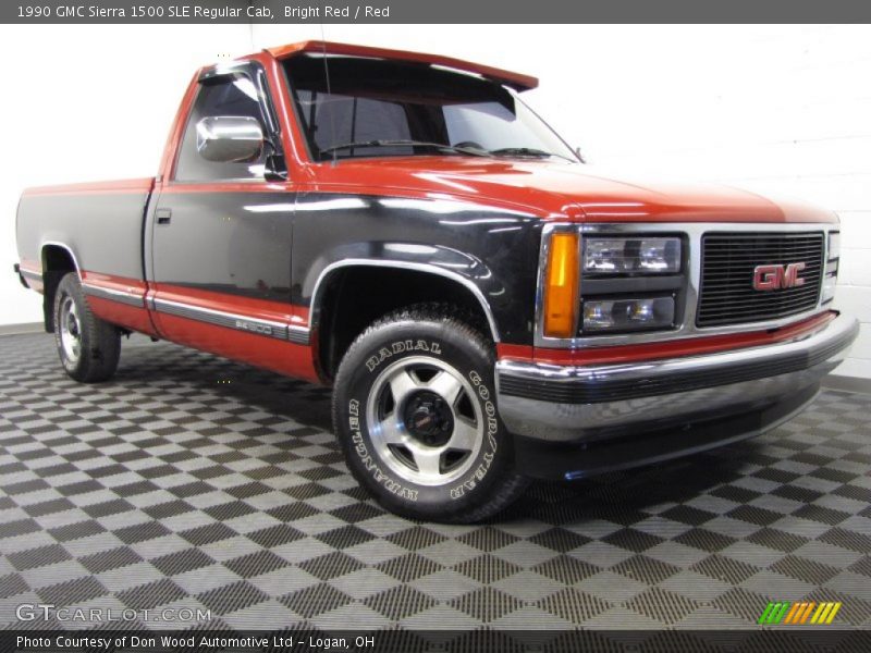 Front 3/4 View of 1990 Sierra 1500 SLE Regular Cab