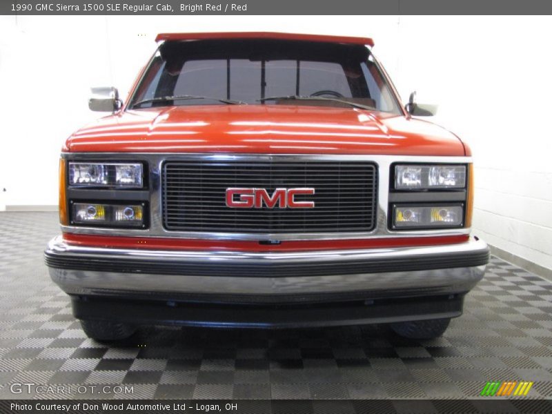 Bright Red / Red 1990 GMC Sierra 1500 SLE Regular Cab