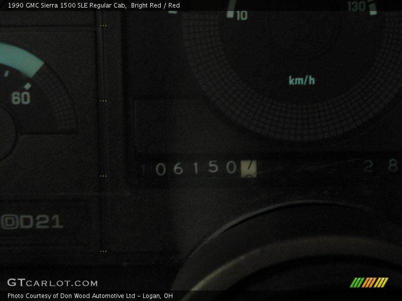 Bright Red / Red 1990 GMC Sierra 1500 SLE Regular Cab