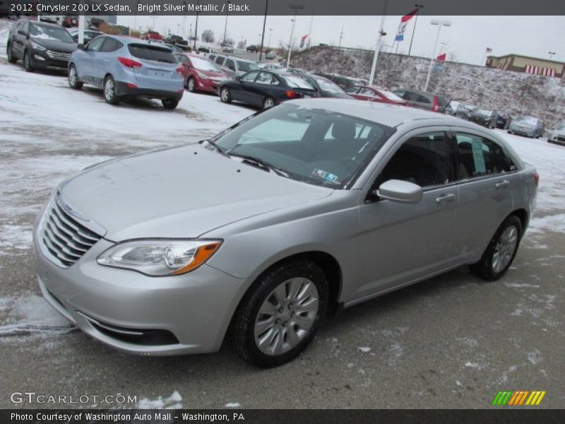 Bright Silver Metallic / Black 2012 Chrysler 200 LX Sedan