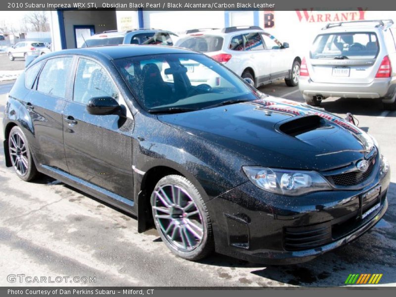Obsidian Black Pearl / Black Alcantara/Carbon Black Leather 2010 Subaru Impreza WRX STi