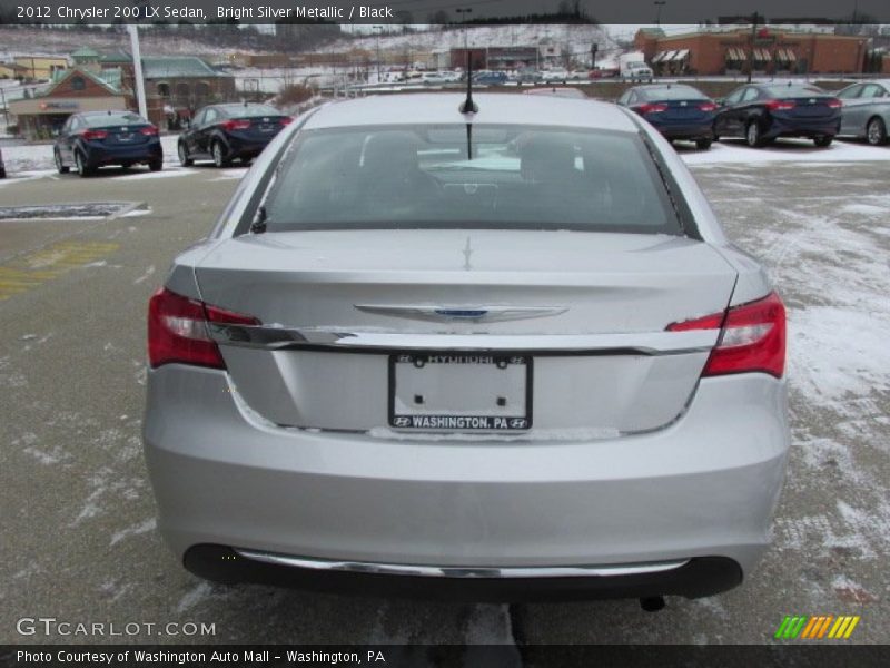 Bright Silver Metallic / Black 2012 Chrysler 200 LX Sedan