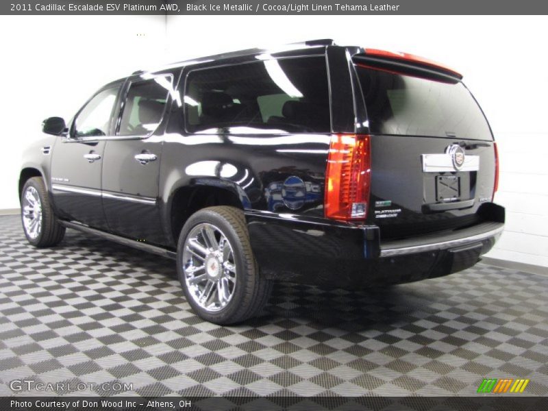 Black Ice Metallic / Cocoa/Light Linen Tehama Leather 2011 Cadillac Escalade ESV Platinum AWD