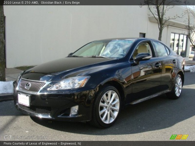 Obsidian Black / Ecru Beige 2010 Lexus IS 250 AWD