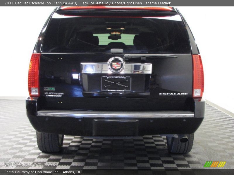 Black Ice Metallic / Cocoa/Light Linen Tehama Leather 2011 Cadillac Escalade ESV Platinum AWD