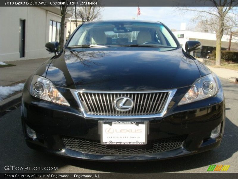 Obsidian Black / Ecru Beige 2010 Lexus IS 250 AWD