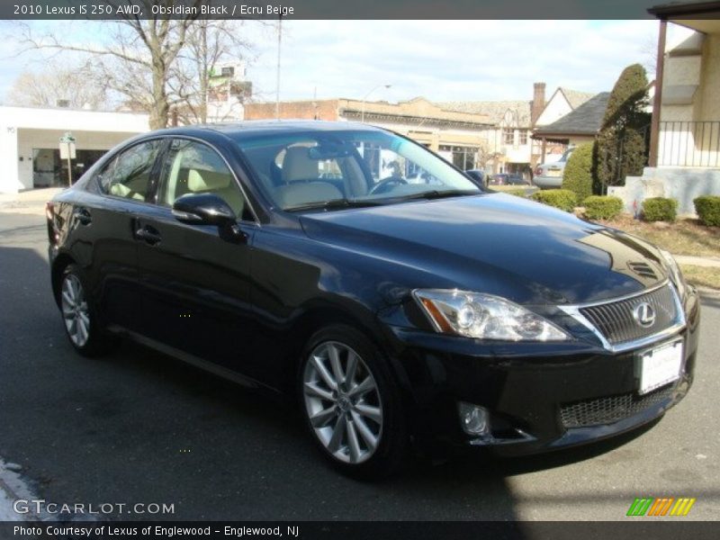 Obsidian Black / Ecru Beige 2010 Lexus IS 250 AWD