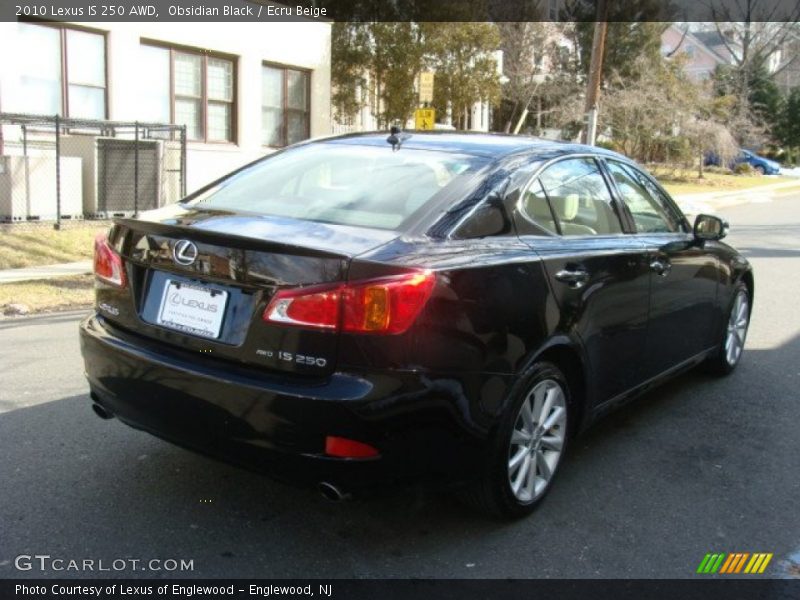 Obsidian Black / Ecru Beige 2010 Lexus IS 250 AWD