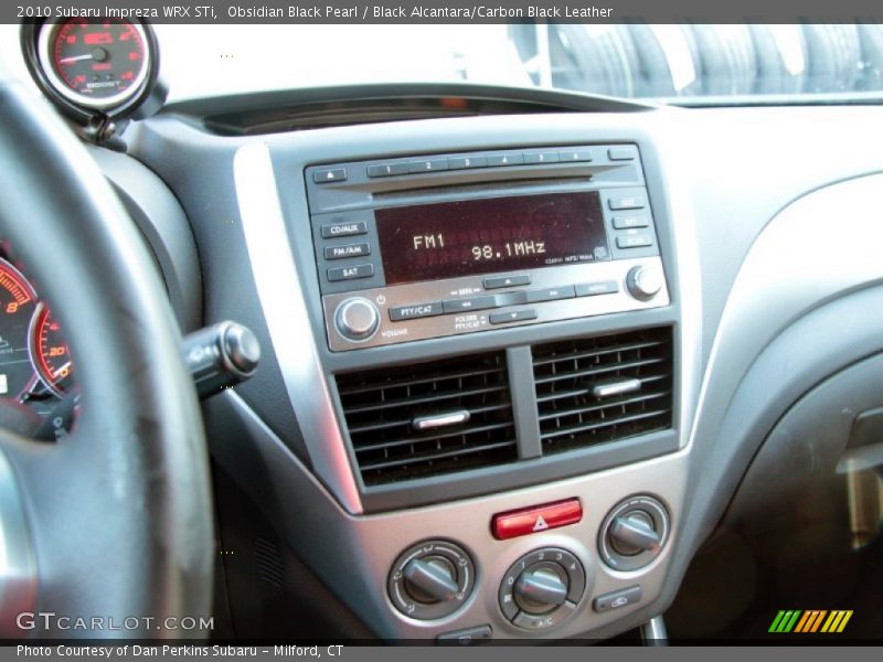 Obsidian Black Pearl / Black Alcantara/Carbon Black Leather 2010 Subaru Impreza WRX STi