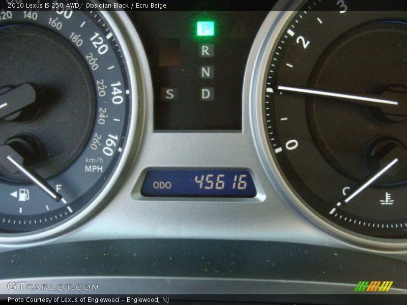 Obsidian Black / Ecru Beige 2010 Lexus IS 250 AWD