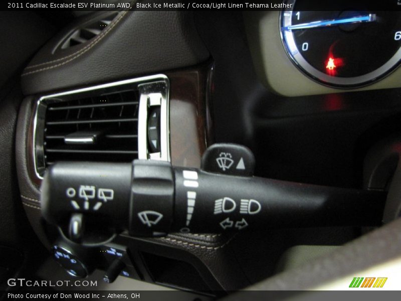 Black Ice Metallic / Cocoa/Light Linen Tehama Leather 2011 Cadillac Escalade ESV Platinum AWD