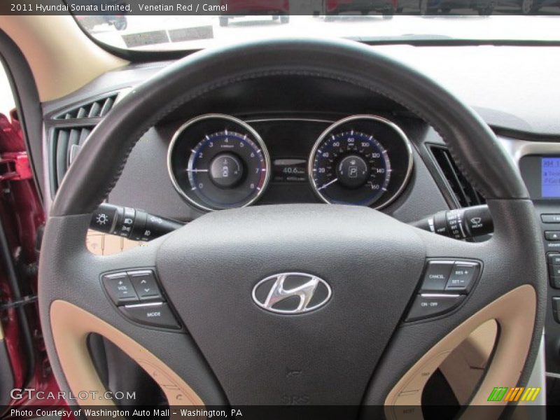 Venetian Red / Camel 2011 Hyundai Sonata Limited
