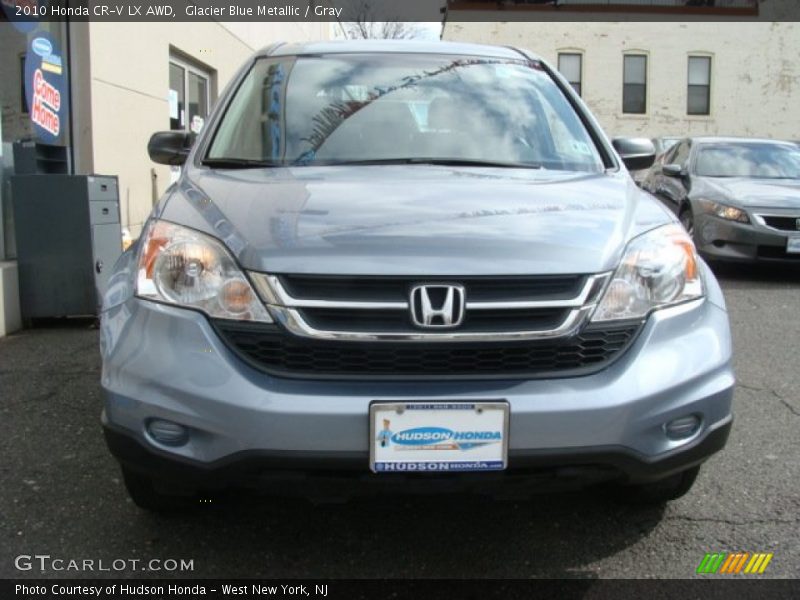 Glacier Blue Metallic / Gray 2010 Honda CR-V LX AWD