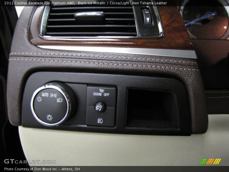 Black Ice Metallic / Cocoa/Light Linen Tehama Leather 2011 Cadillac Escalade ESV Platinum AWD