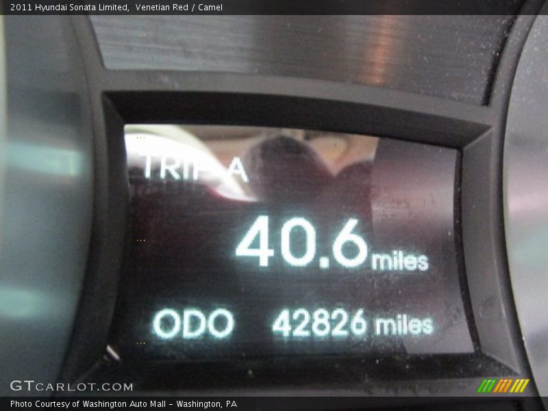 Venetian Red / Camel 2011 Hyundai Sonata Limited