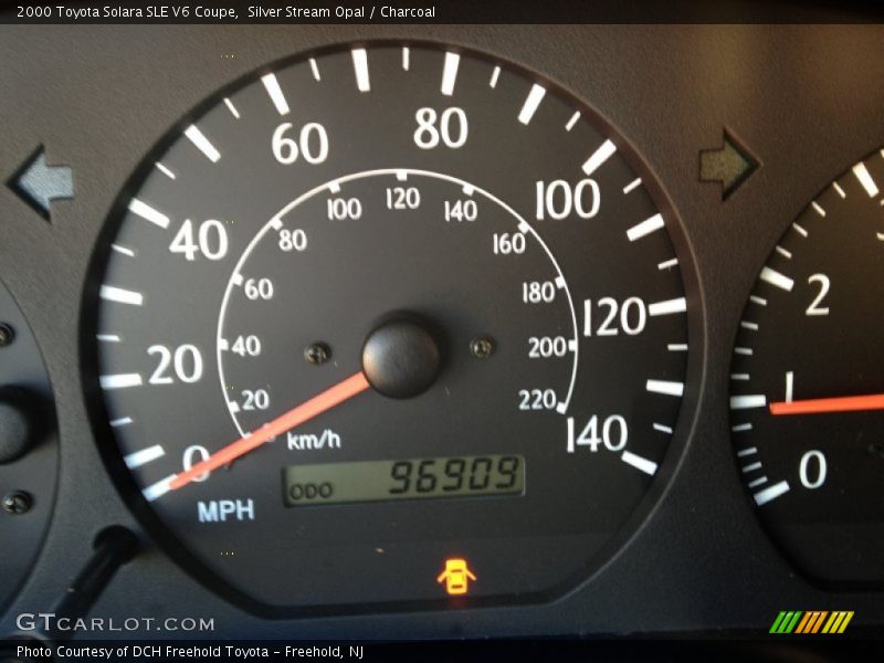 Silver Stream Opal / Charcoal 2000 Toyota Solara SLE V6 Coupe