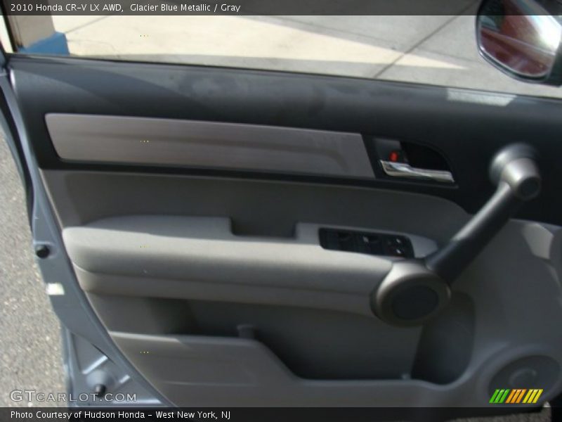 Glacier Blue Metallic / Gray 2010 Honda CR-V LX AWD