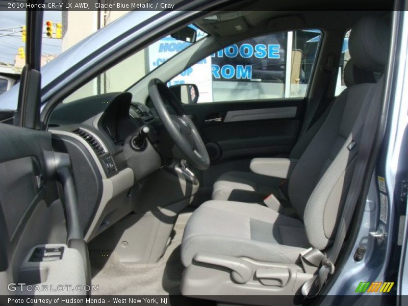 Glacier Blue Metallic / Gray 2010 Honda CR-V LX AWD