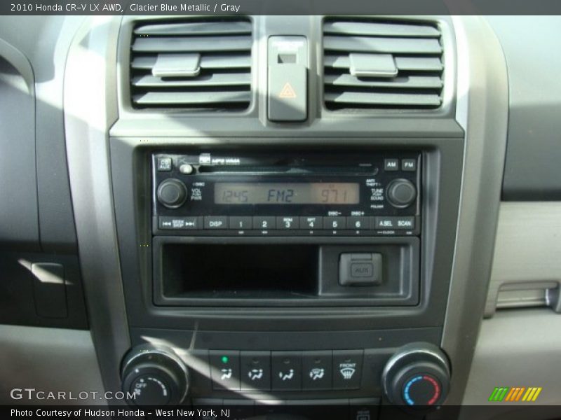 Glacier Blue Metallic / Gray 2010 Honda CR-V LX AWD