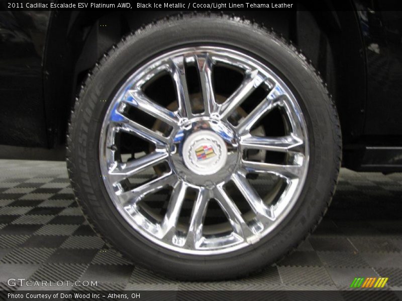 Black Ice Metallic / Cocoa/Light Linen Tehama Leather 2011 Cadillac Escalade ESV Platinum AWD