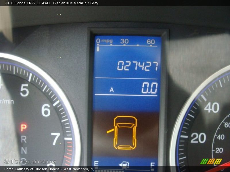 Glacier Blue Metallic / Gray 2010 Honda CR-V LX AWD