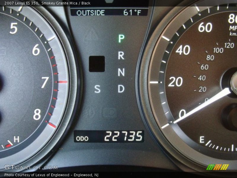 Smokey Granite Mica / Black 2007 Lexus ES 350