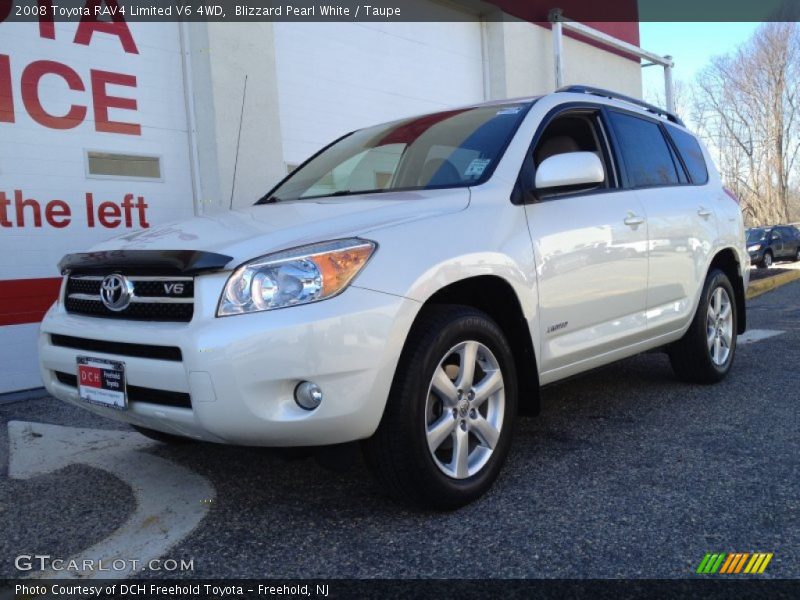 Blizzard Pearl White / Taupe 2008 Toyota RAV4 Limited V6 4WD