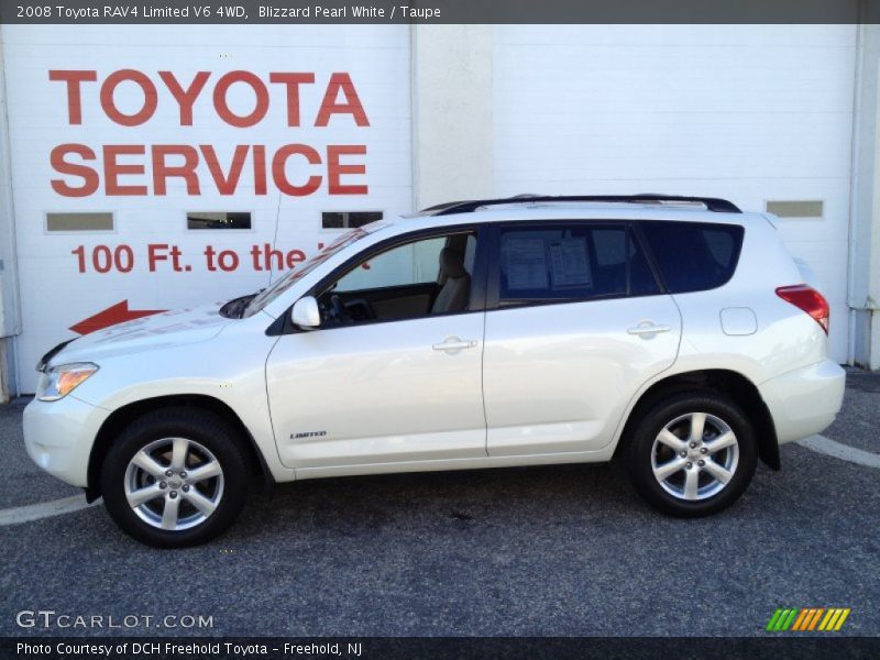 Blizzard Pearl White / Taupe 2008 Toyota RAV4 Limited V6 4WD