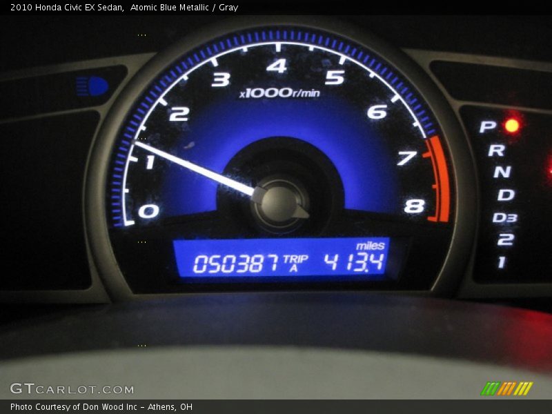 Atomic Blue Metallic / Gray 2010 Honda Civic EX Sedan