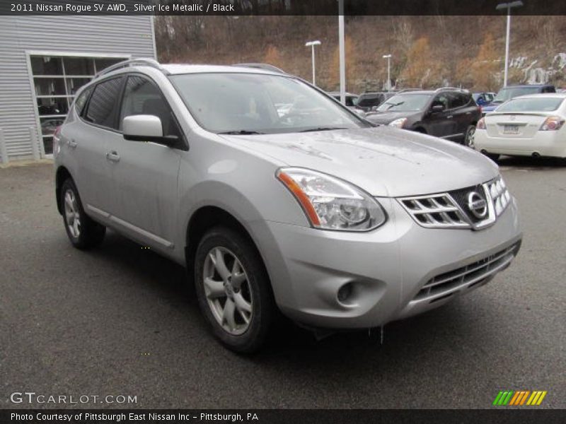 Silver Ice Metallic / Black 2011 Nissan Rogue SV AWD