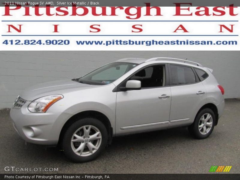 Silver Ice Metallic / Black 2011 Nissan Rogue SV AWD