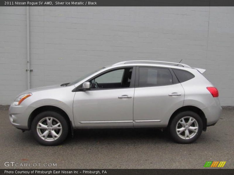 Silver Ice Metallic / Black 2011 Nissan Rogue SV AWD